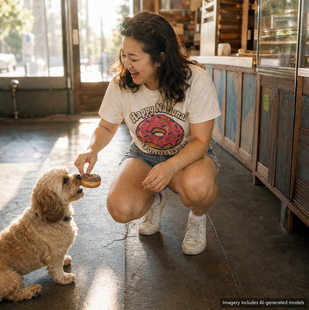 Happy National Donut Day T-shirt, styled photo 4