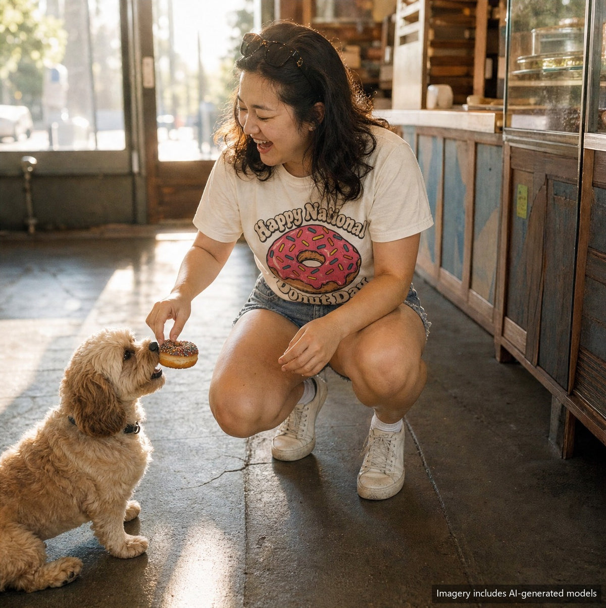 Happy National Donut Day T-shirt, styled photo 4