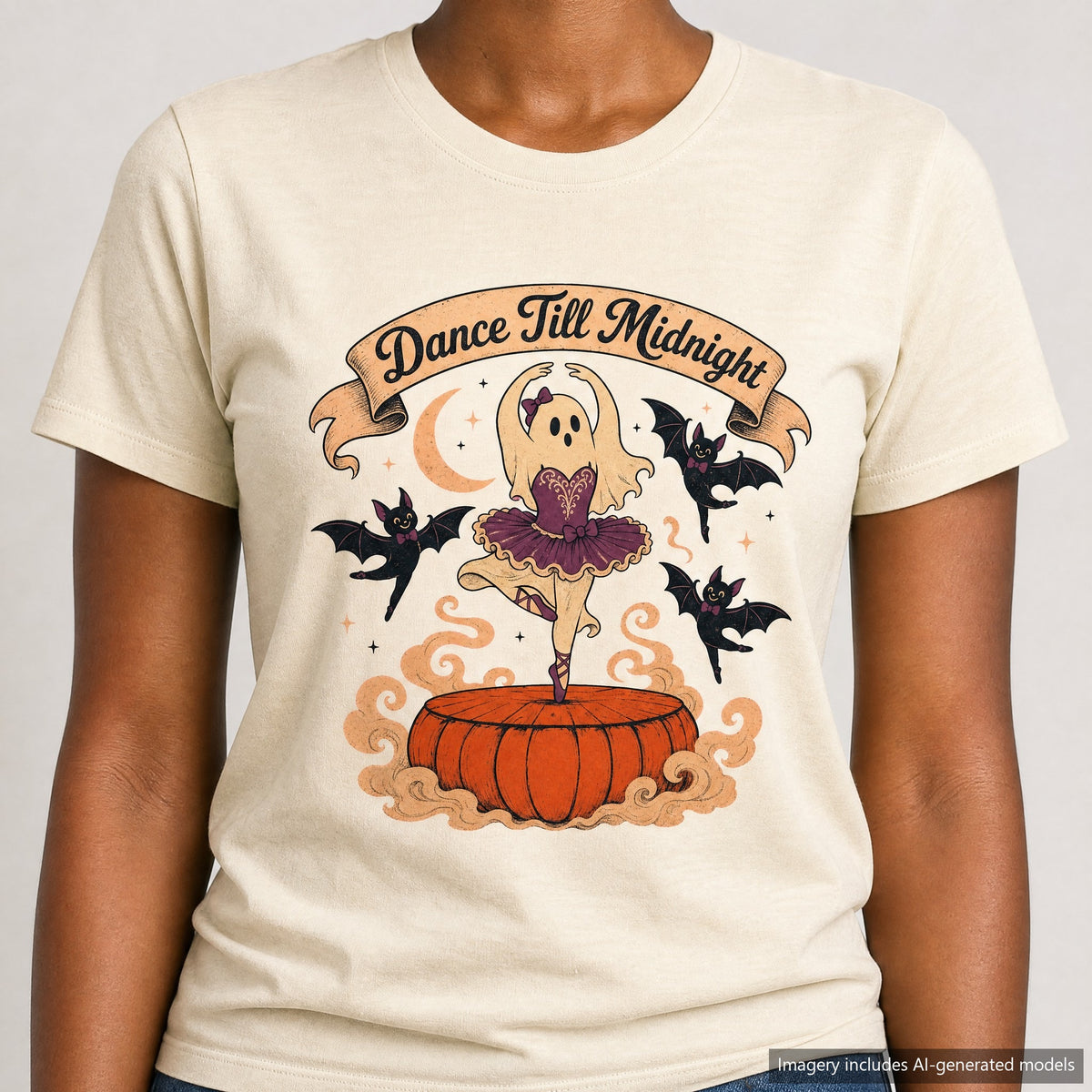 Dance Till Midnight T-shirt, laid flat