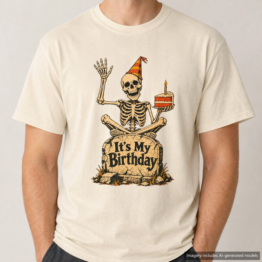 It's My Birthday T-shirt, laid flat