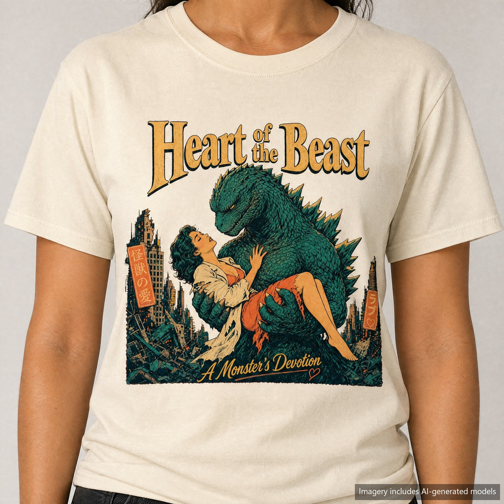 Heart of the Beast T-shirt, laid flat