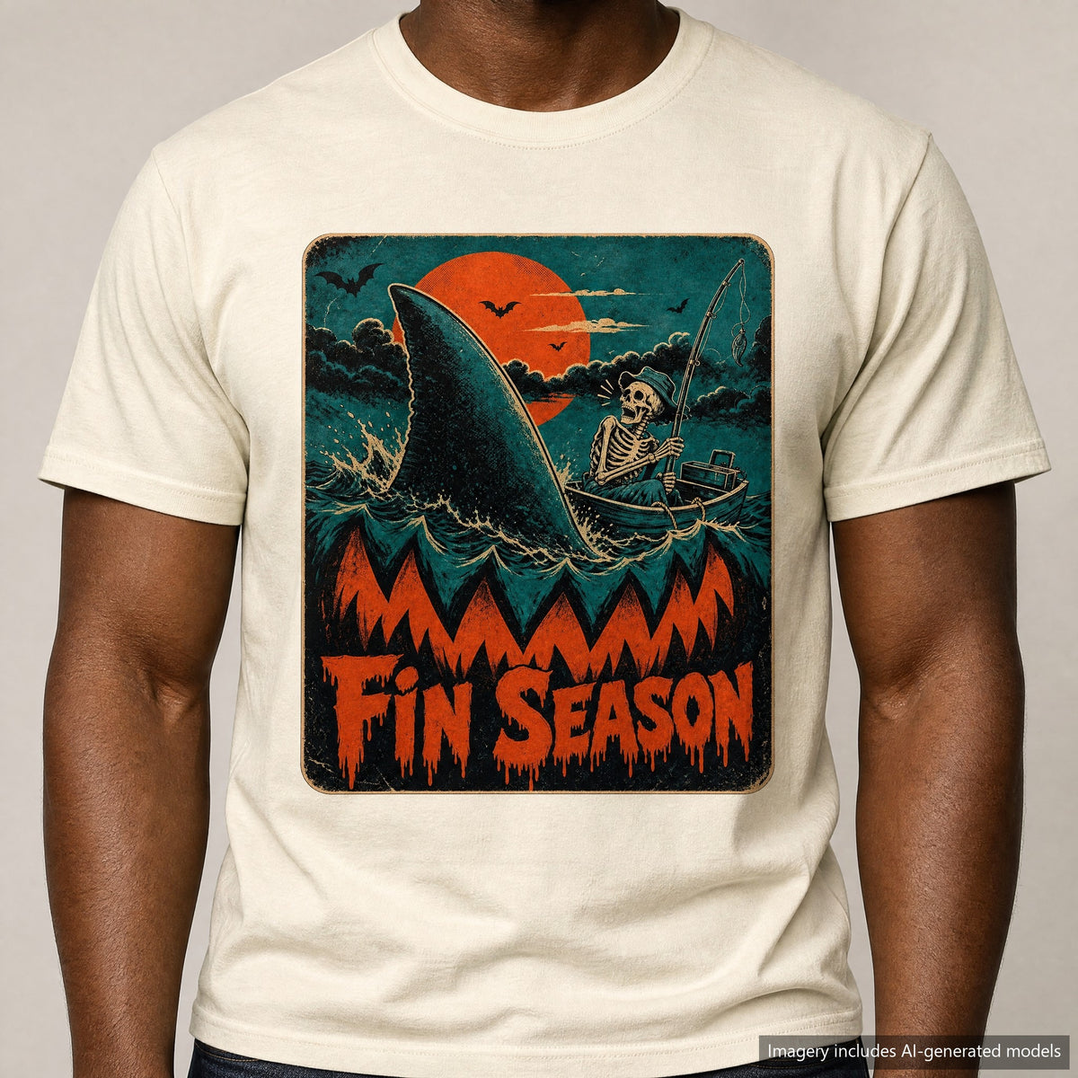 Halloween Film Parody T-shirt, laid flat