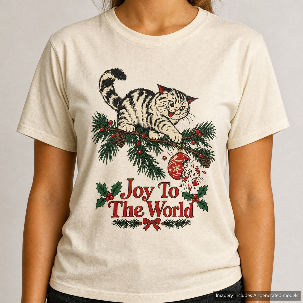 Joy To The World T-shirt, laid flat