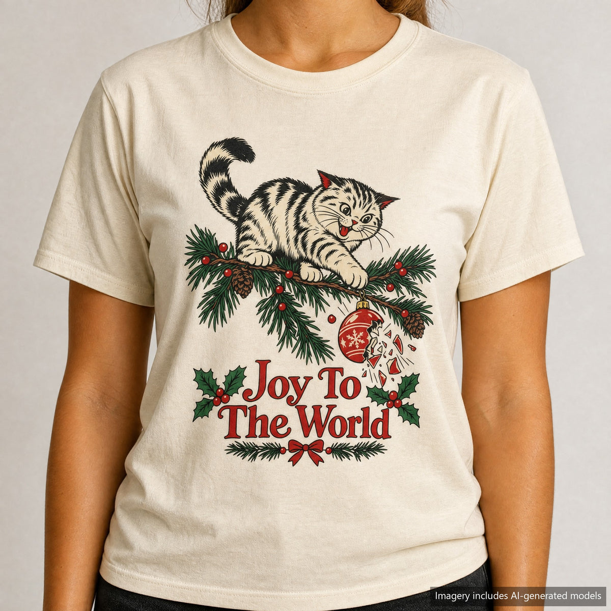 Joy To The World T-shirt, laid flat