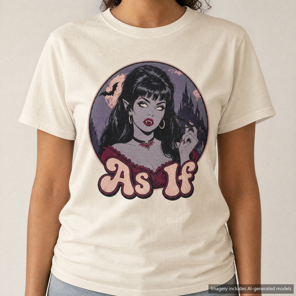 As If Vampire T-shirt, laid flat