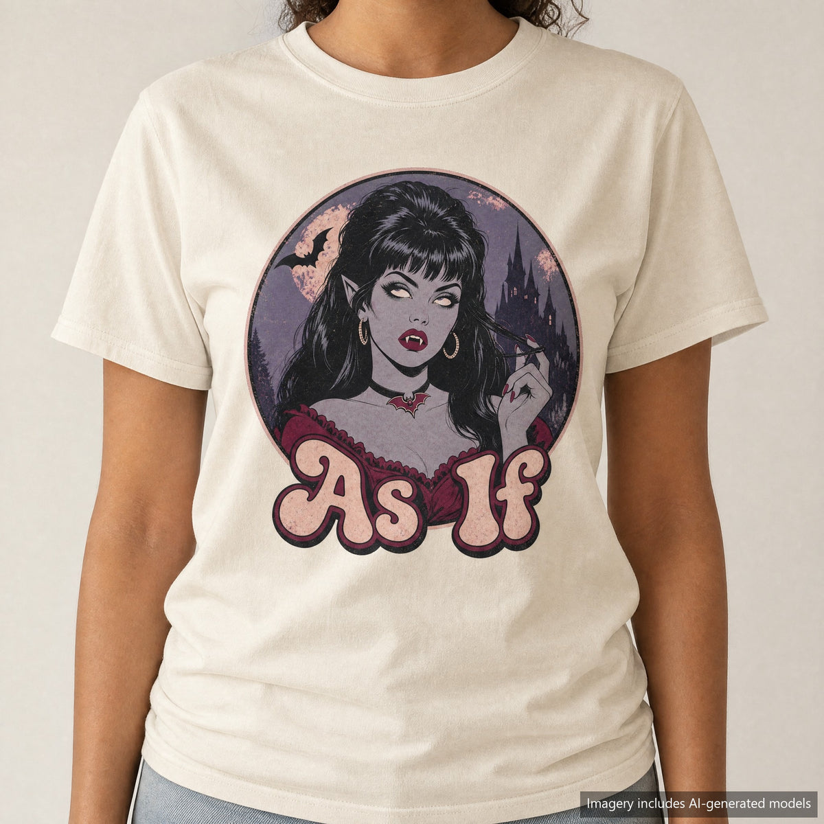 As If Vampire T-shirt, laid flat
