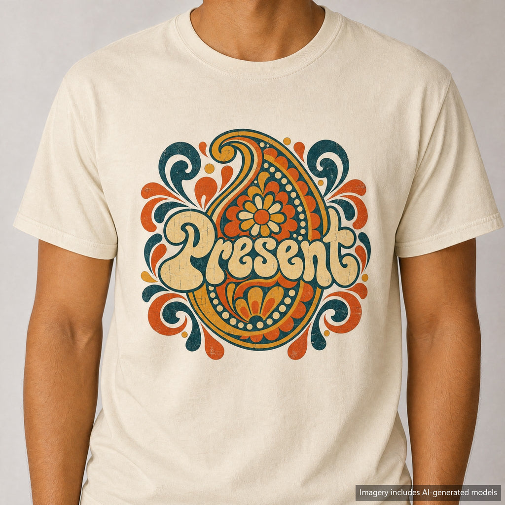 Present T-shirt, laid flat
