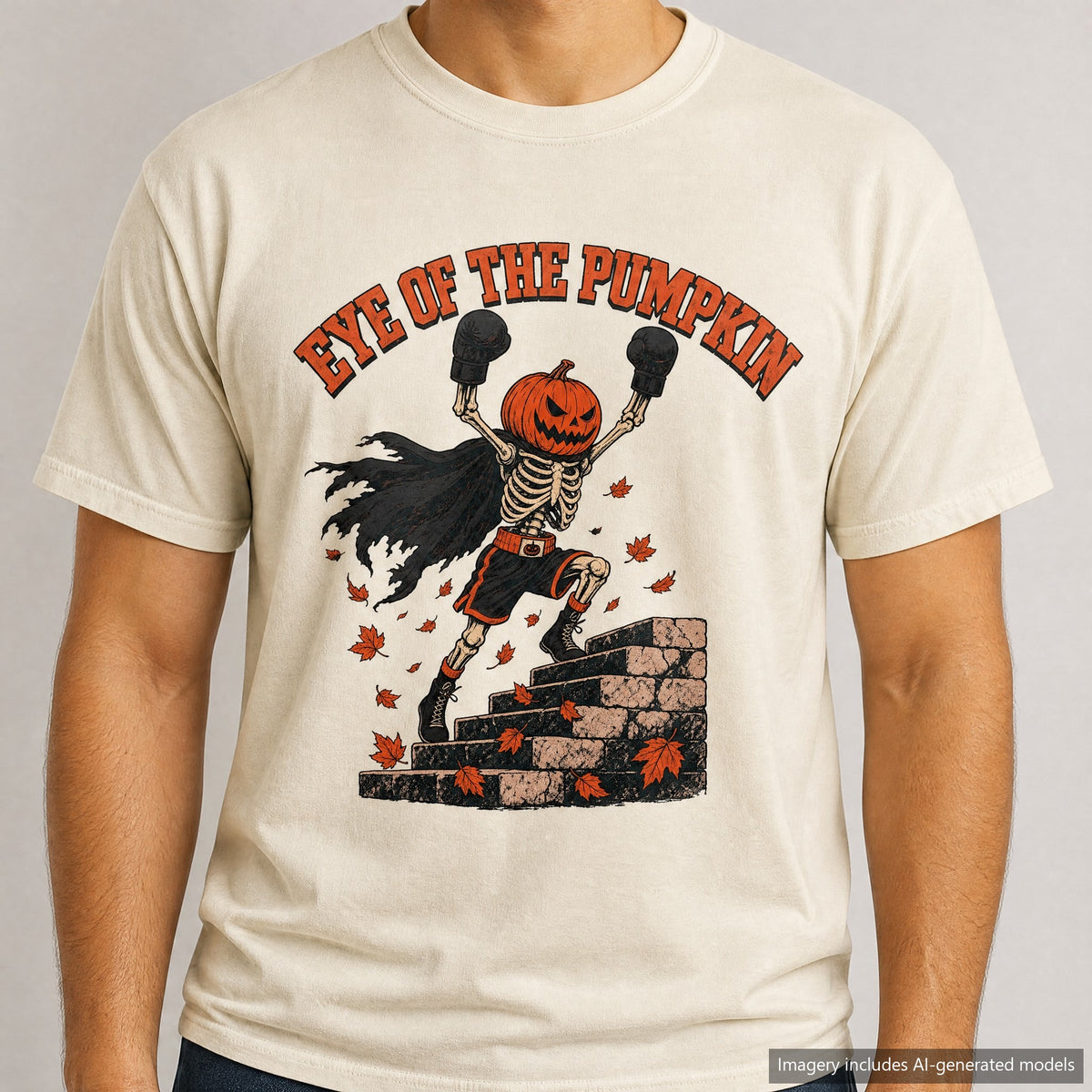 Halloween Movie Parody T-shirt, laid flat