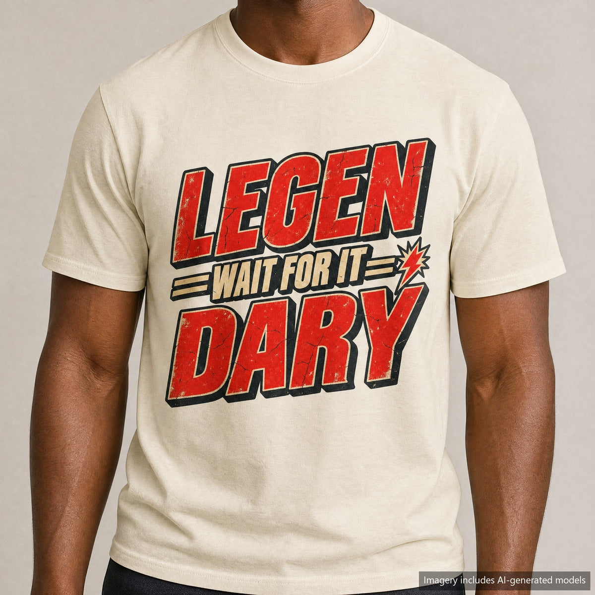 Legendary Wait For It T-shirt, laid flat