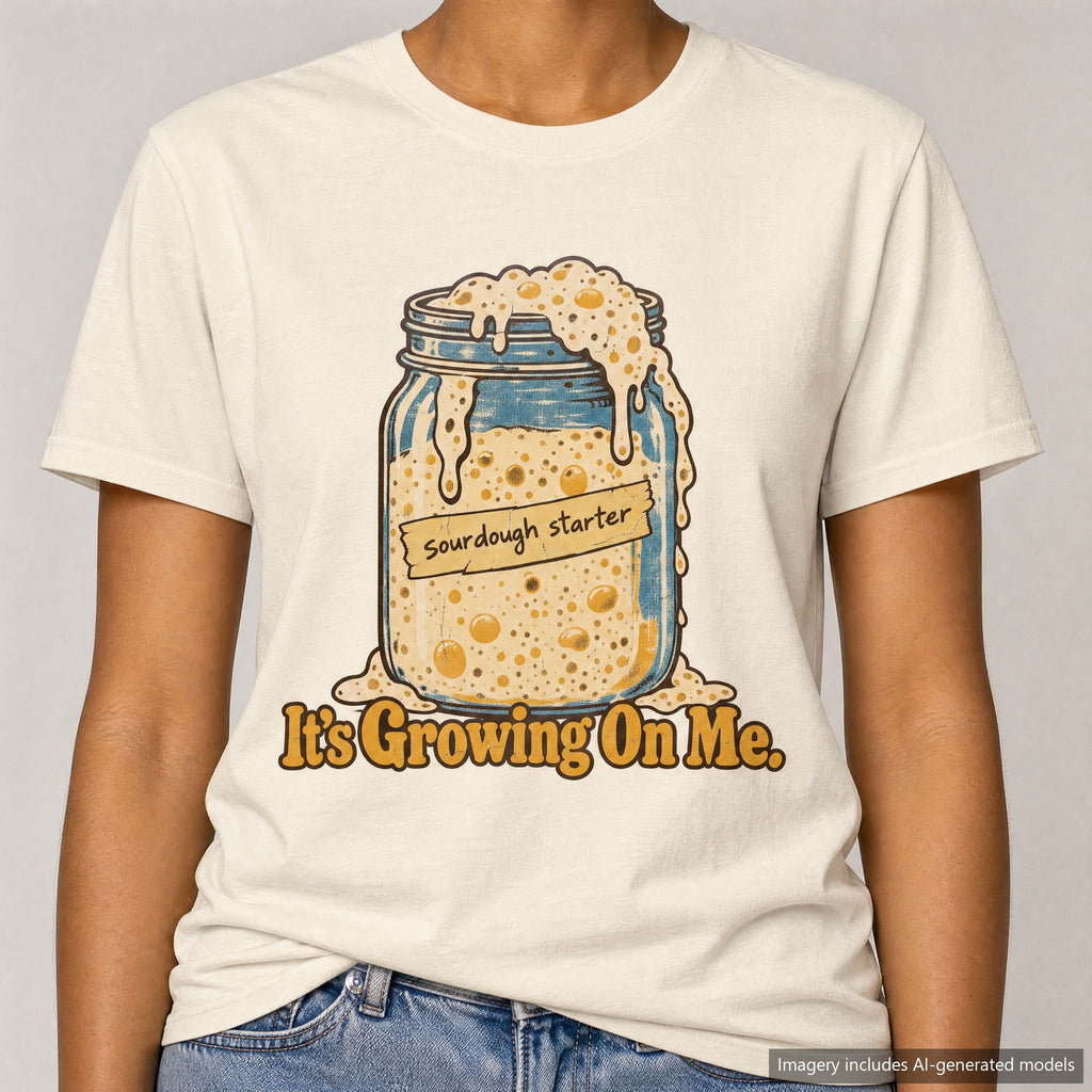 It's Growing On Me T-shirt, laid flat