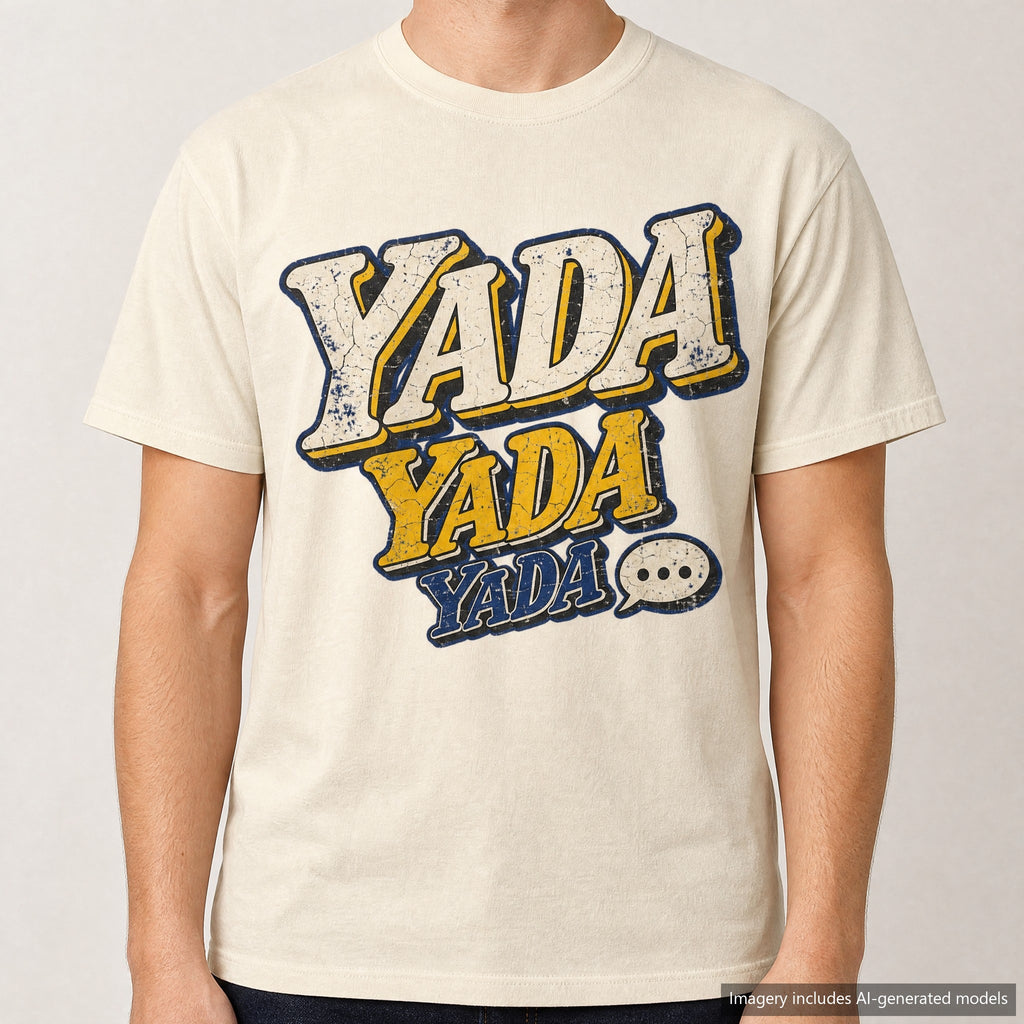 Yada Yada Yada T-shirt, laid flat
