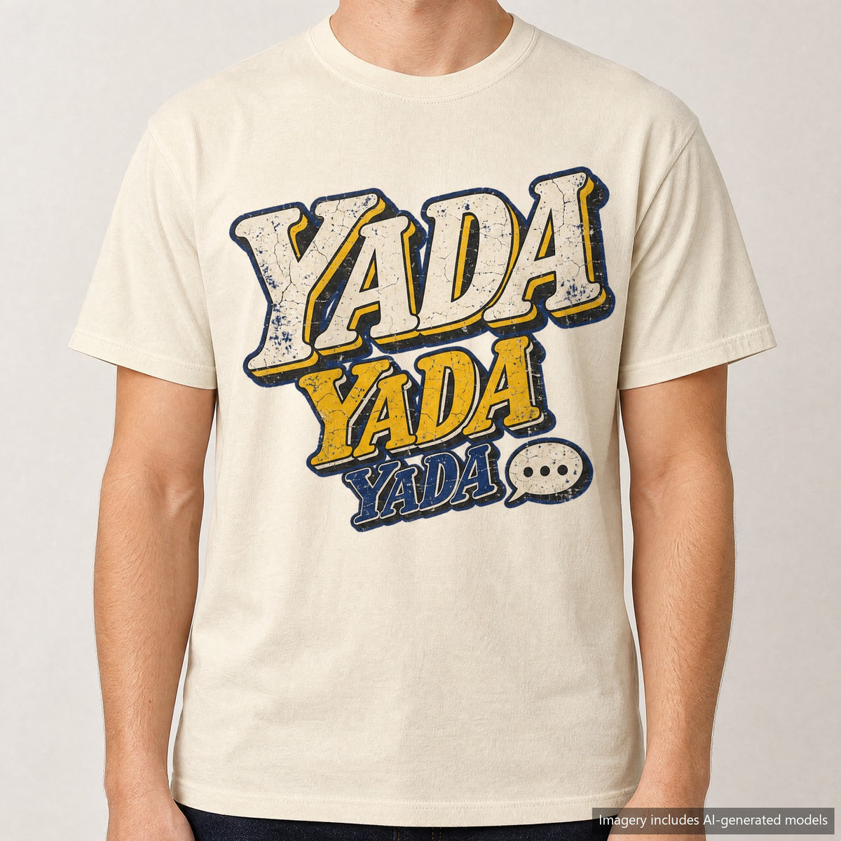 Yada Yada Yada T-shirt, laid flat