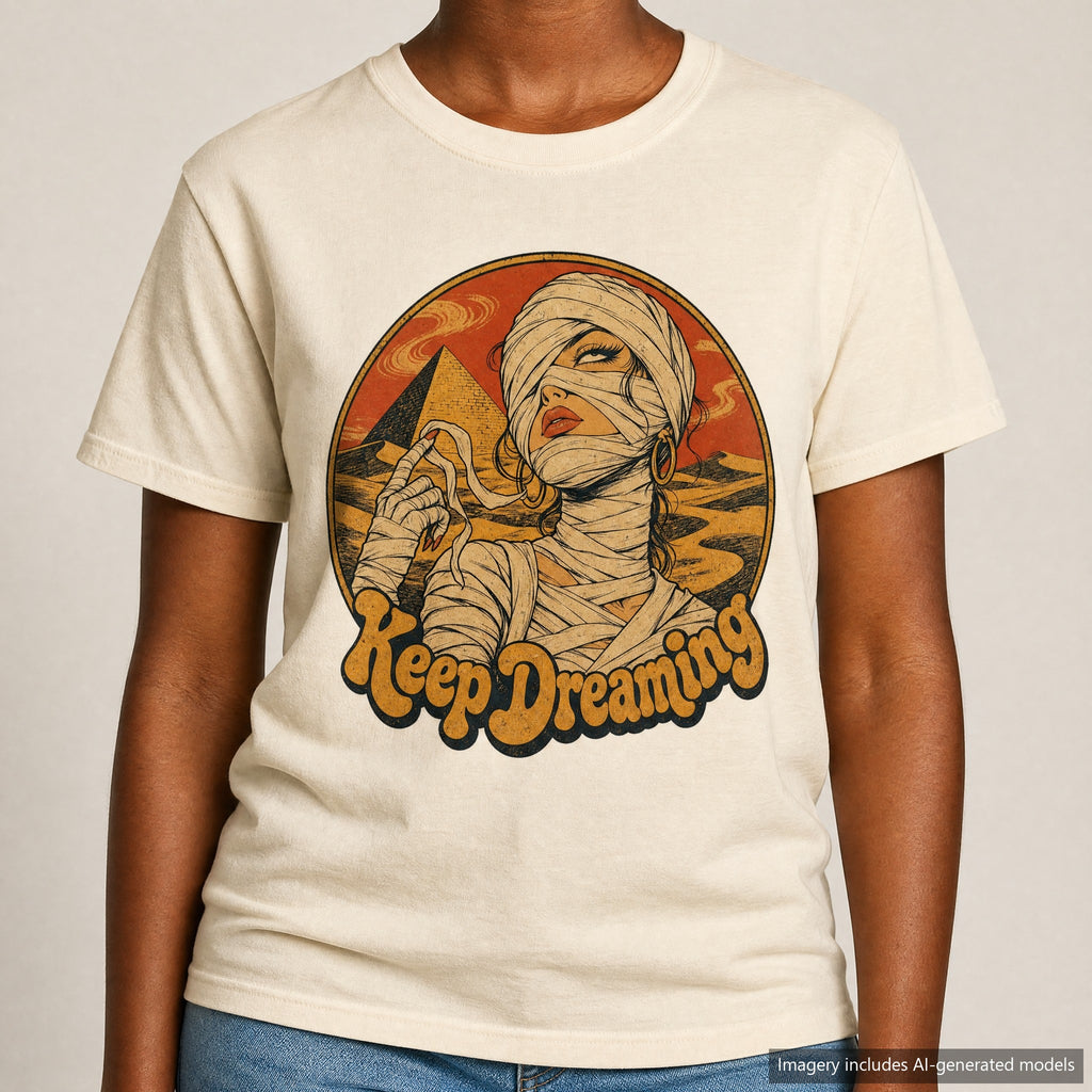 Keep Dreaming Mummy T-shirt, laid flat