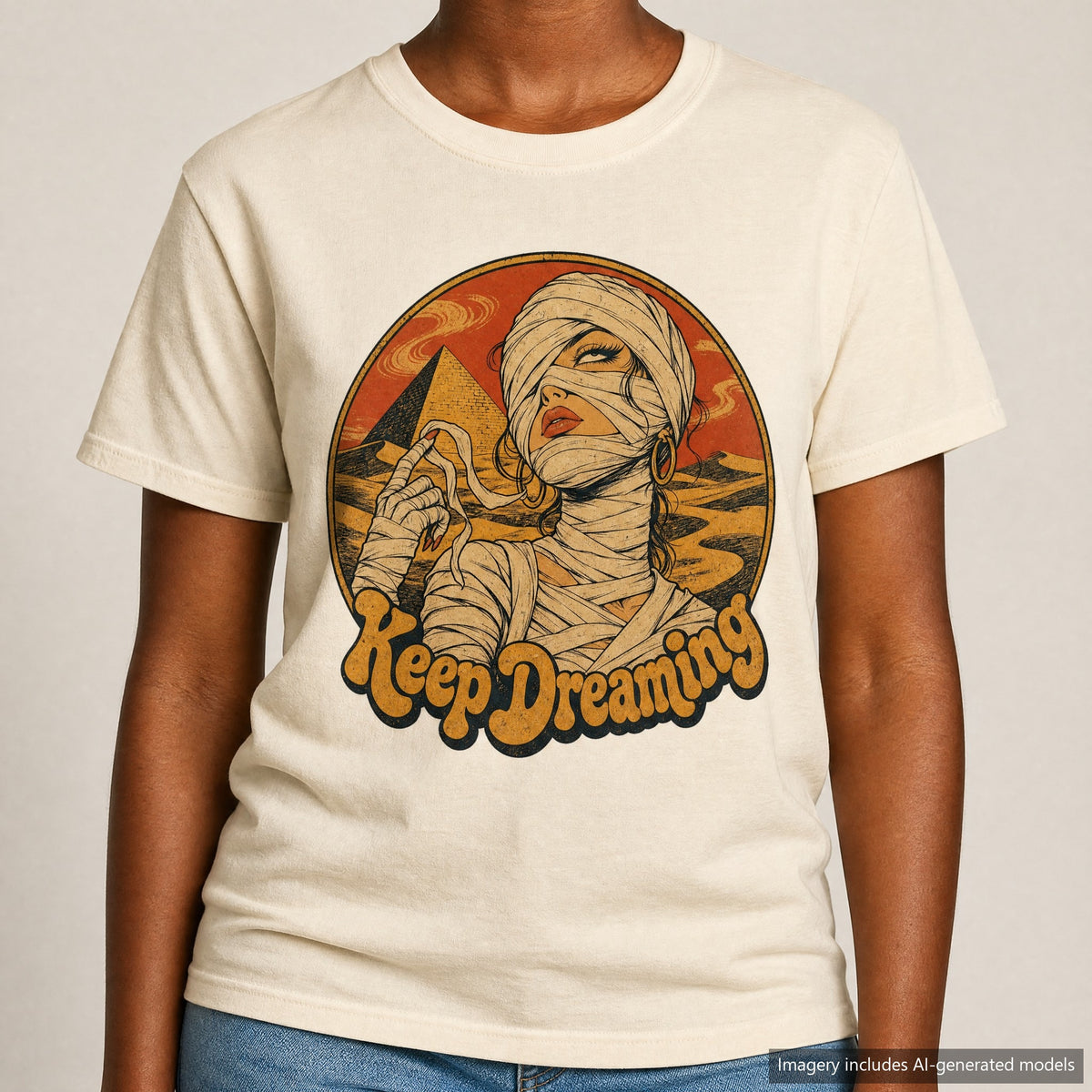 Keep Dreaming Mummy T-shirt, laid flat