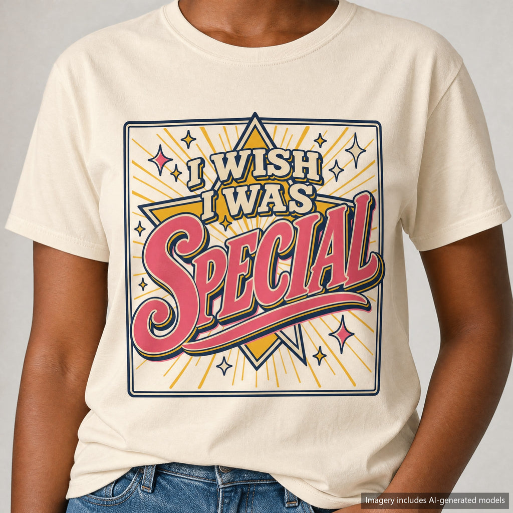 I Wish I Was Special T-shirt, laid flat
