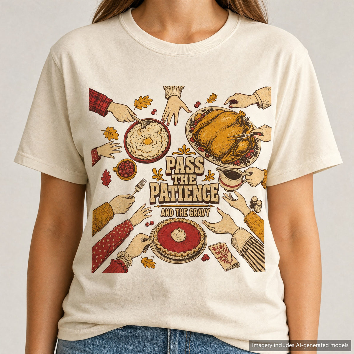 Pass The Patience T-shirt, laid flat