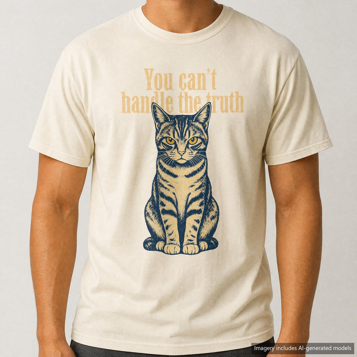 You Can't Handle The Truth T-shirt, laid flat