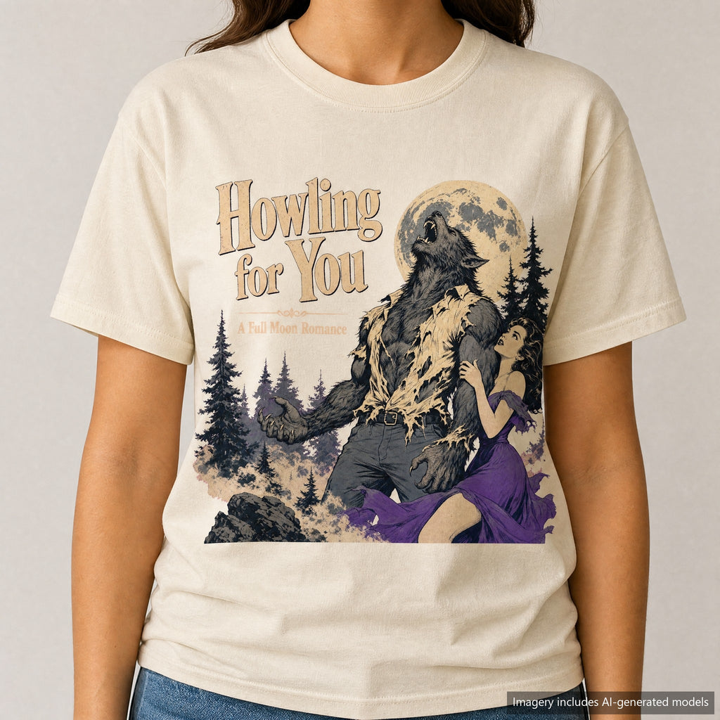Howling For You T-shirt, laid flat