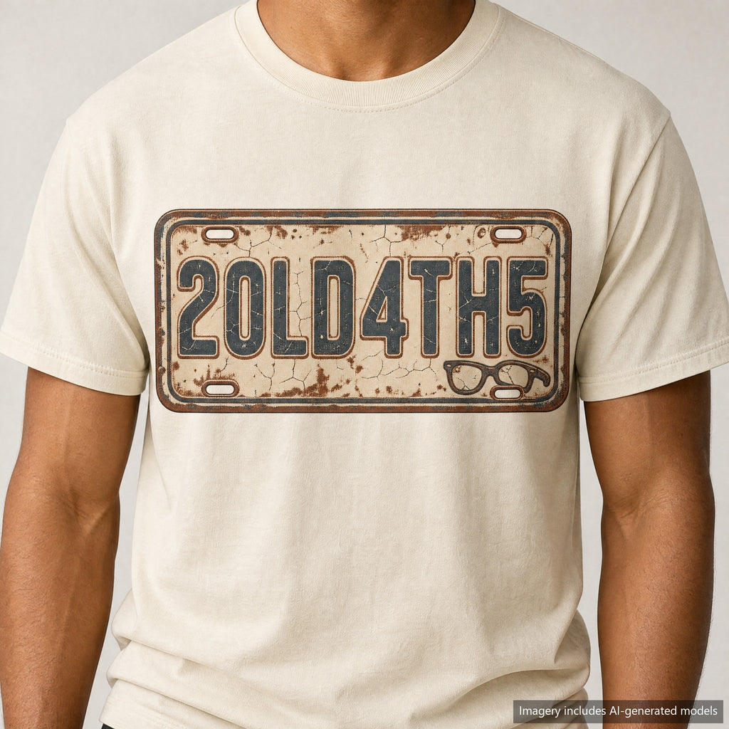 Too Old For This T-shirt, laid flat