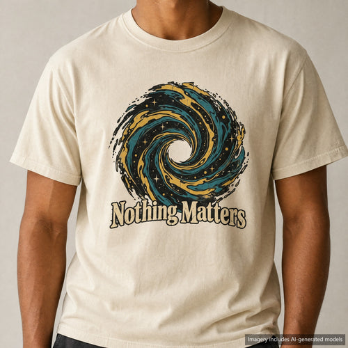 Nothing Matters T-shirt, laid flat
