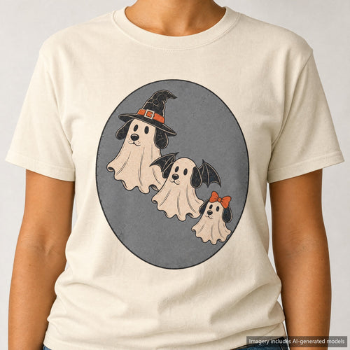Ghost Dog T-shirt, laid flat