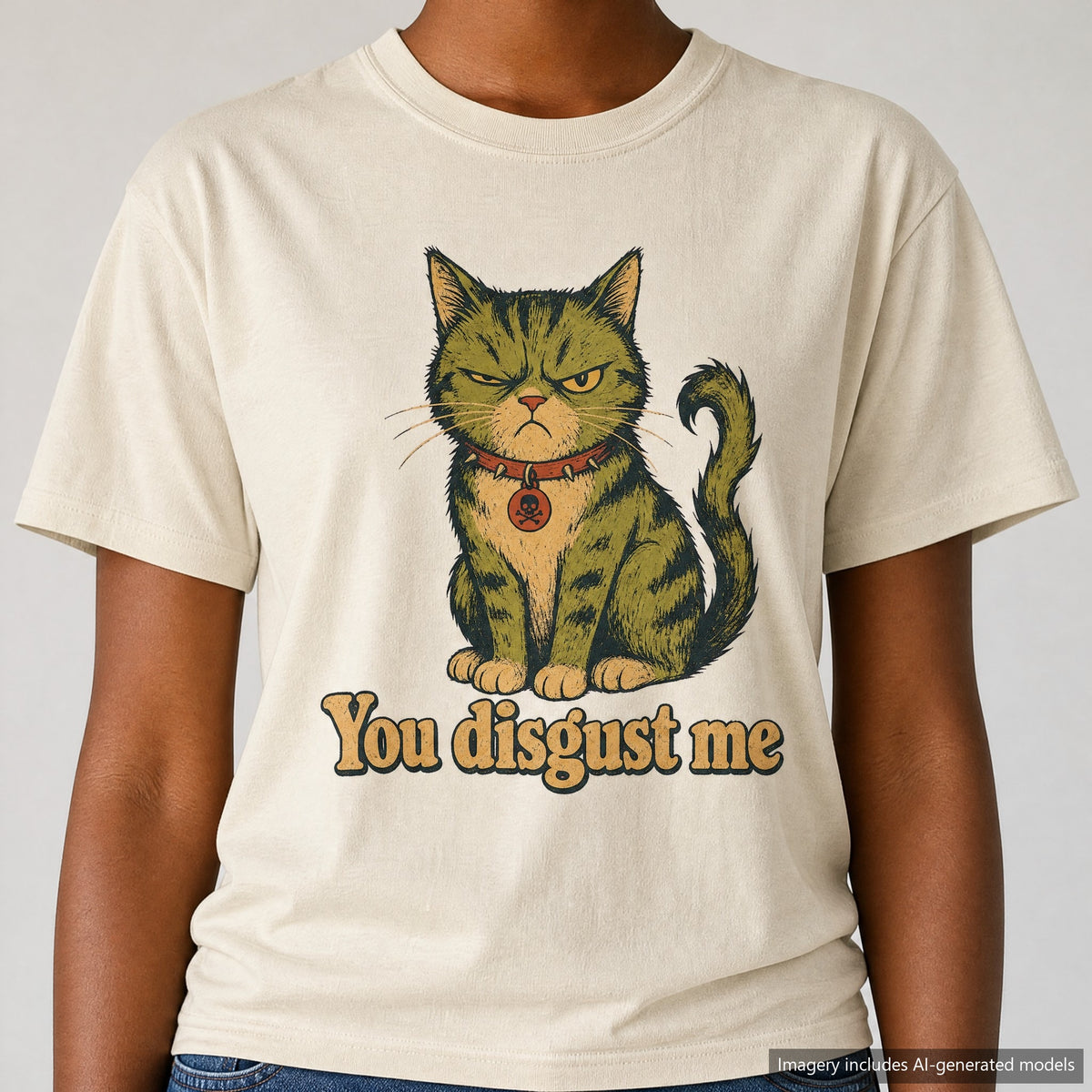 You Disgust Me T-shirt, laid flat