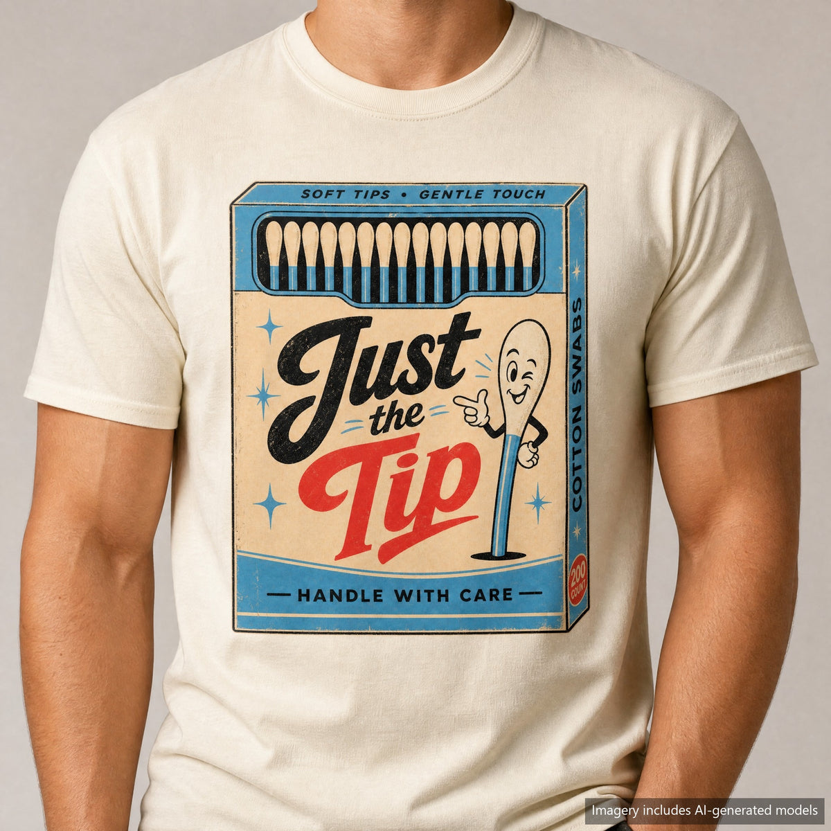 Just The Tip T-shirt, laid flat