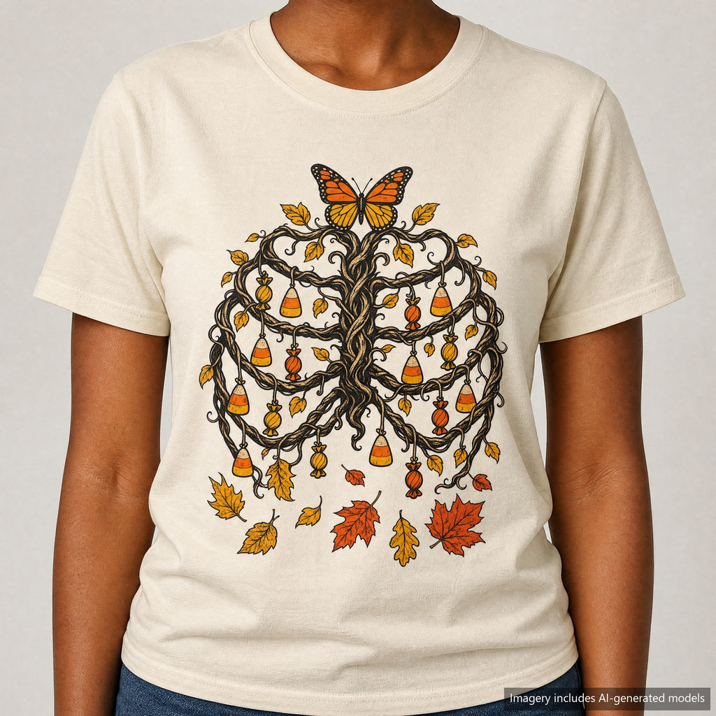 Vine Ribcage T-shirt, laid flat