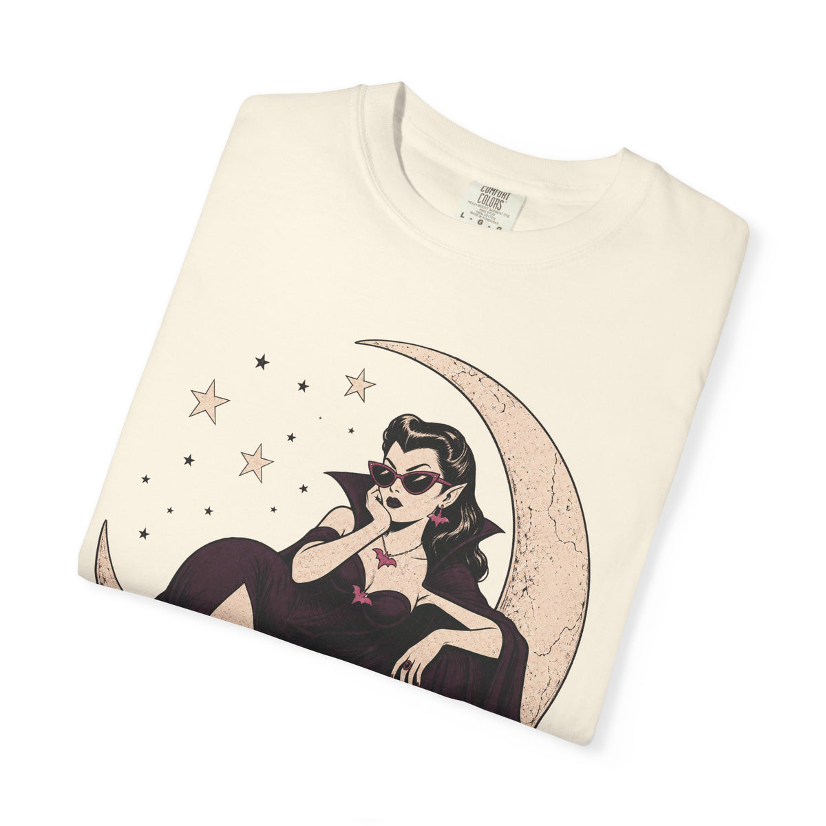 Night Owl Forever T-shirt in Ivory, folded view