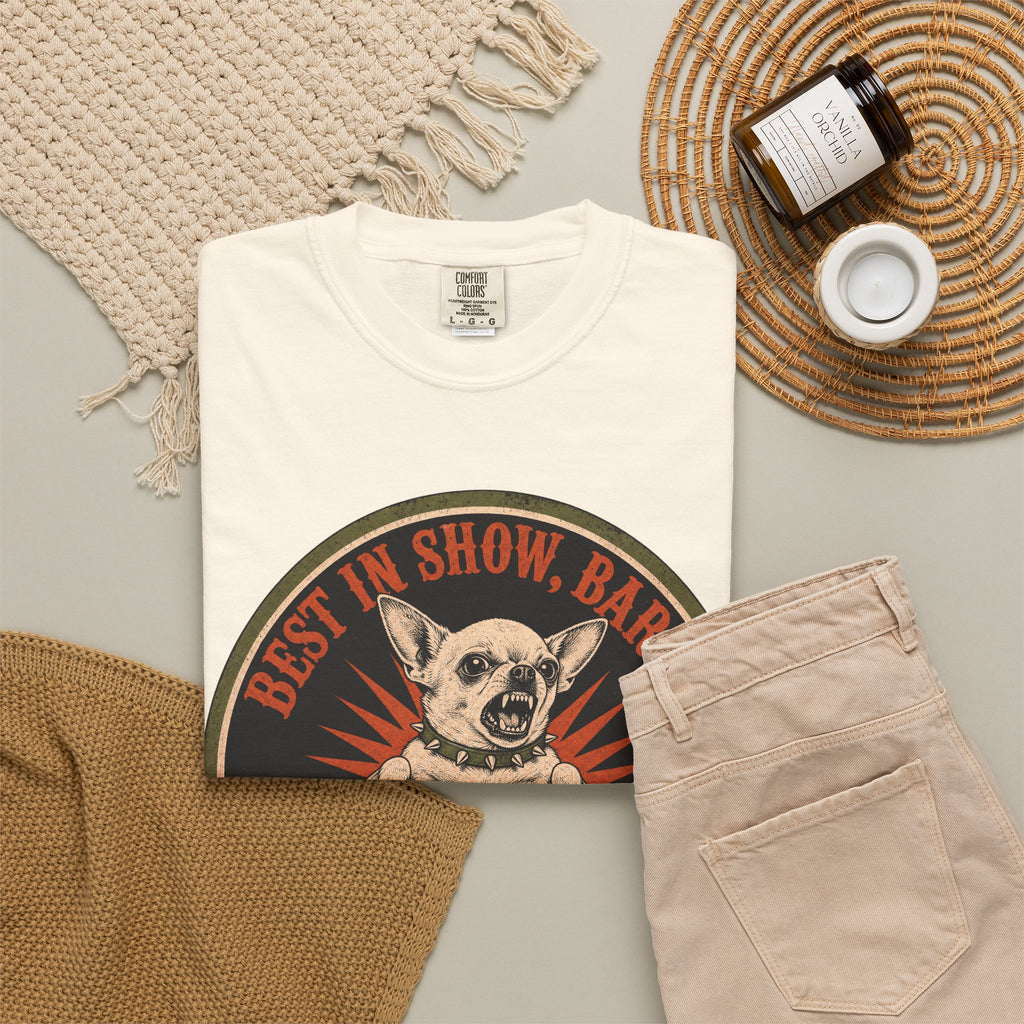 Halloween Dog T-shirt in Ivory, flat lay view