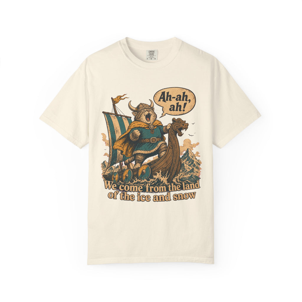 The Land Of Ice And Snow T-shirt in Ivory, front view