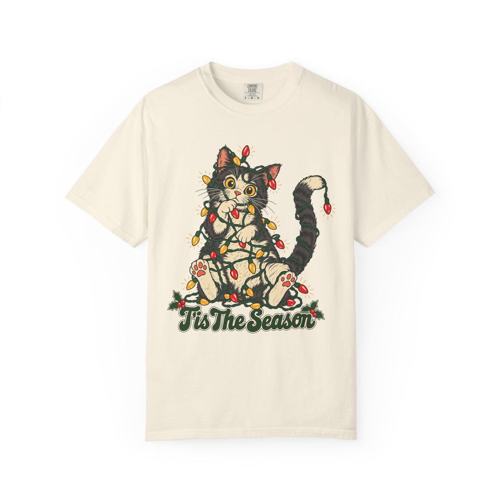 Tis The Season T-shirt in Ivory, front view