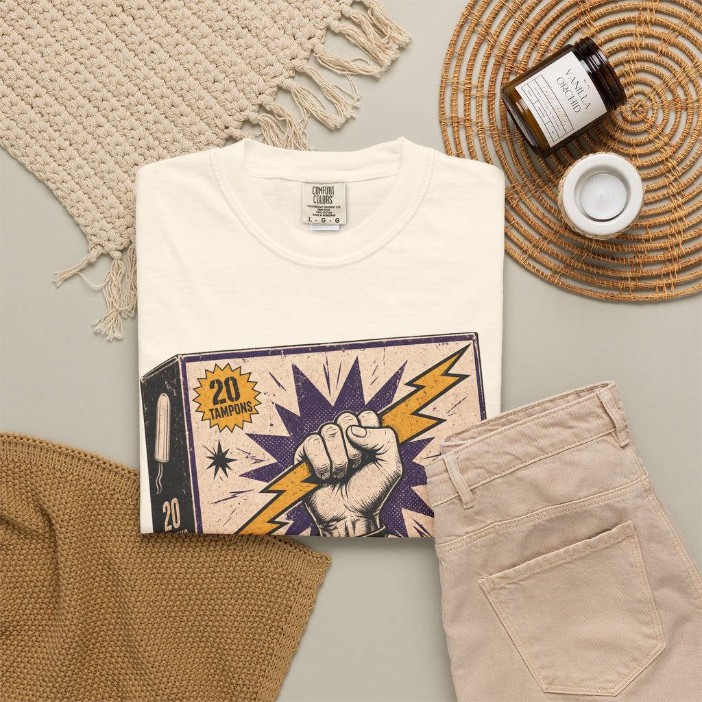 Up Yours T-shirt in Ivory, flat lay view