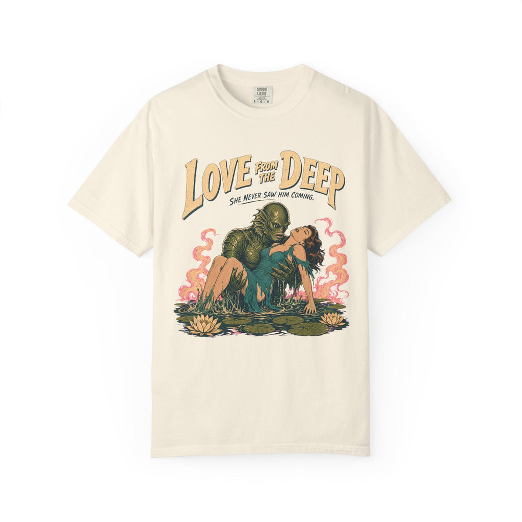 Love From The Deep T-shirt in Ivory, front view