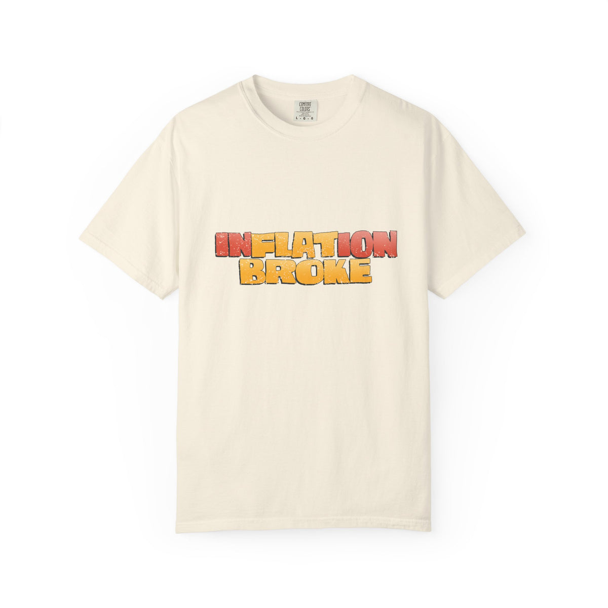 Flat Broke T-shirt in Ivory, front view