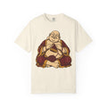 Knitting Buddha T-shirt in Ivory, front view