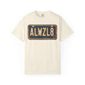 Always Late License Plate T-shirt in Ivory, front view