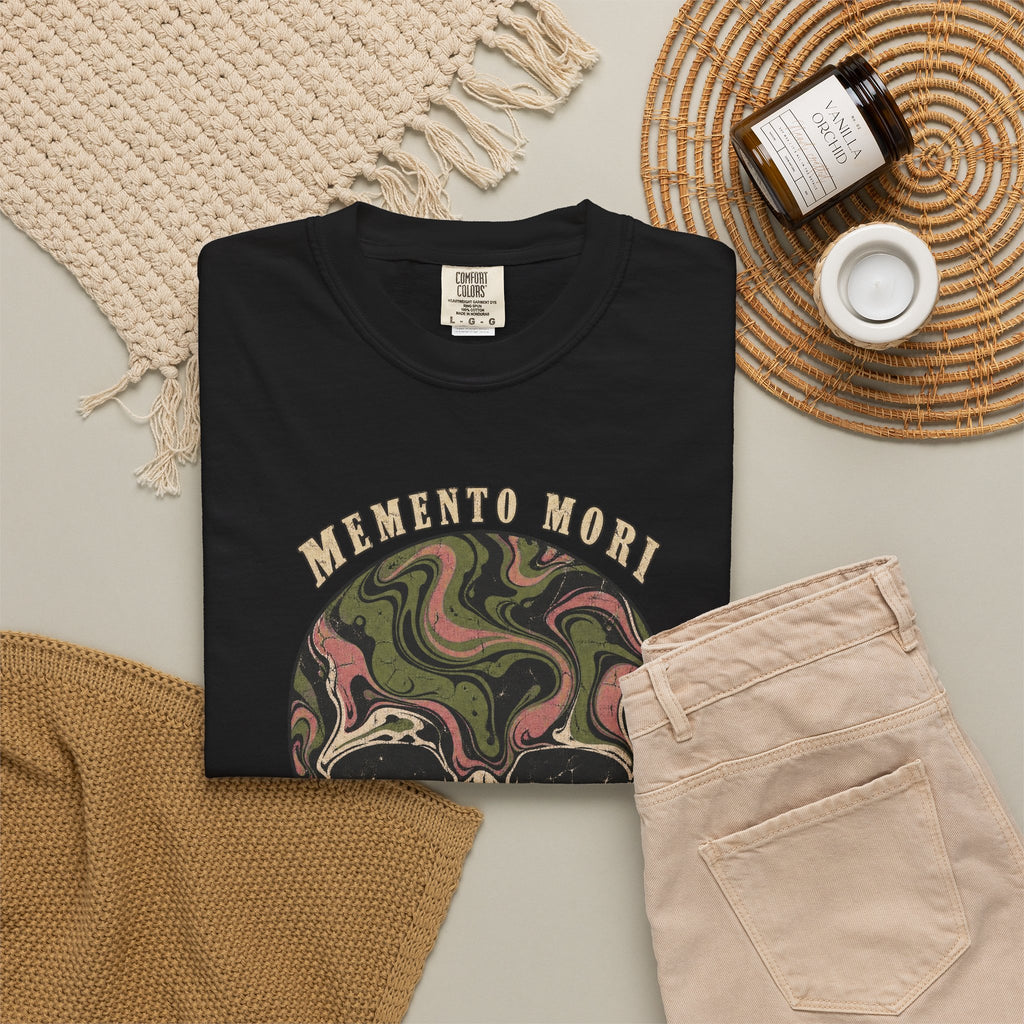 Comfort Colors® Memento Mori T-Shirt, Funny Vintage Philosophy Skull