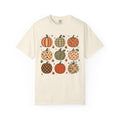 Pumpkin Patch Grid T-shirt in Ivory, front view
