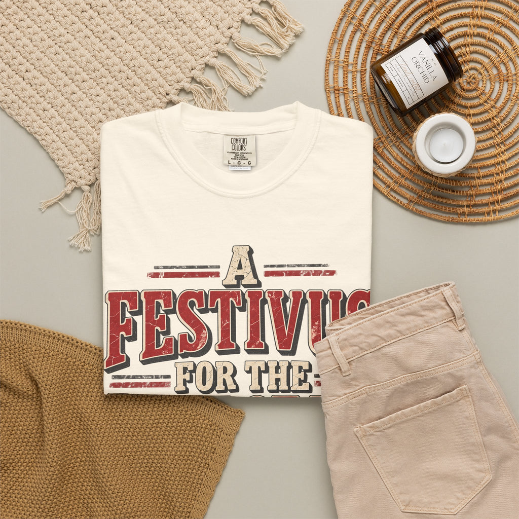 A Festivus For The Rest Of Us T-shirt in Ivory, flat lay view