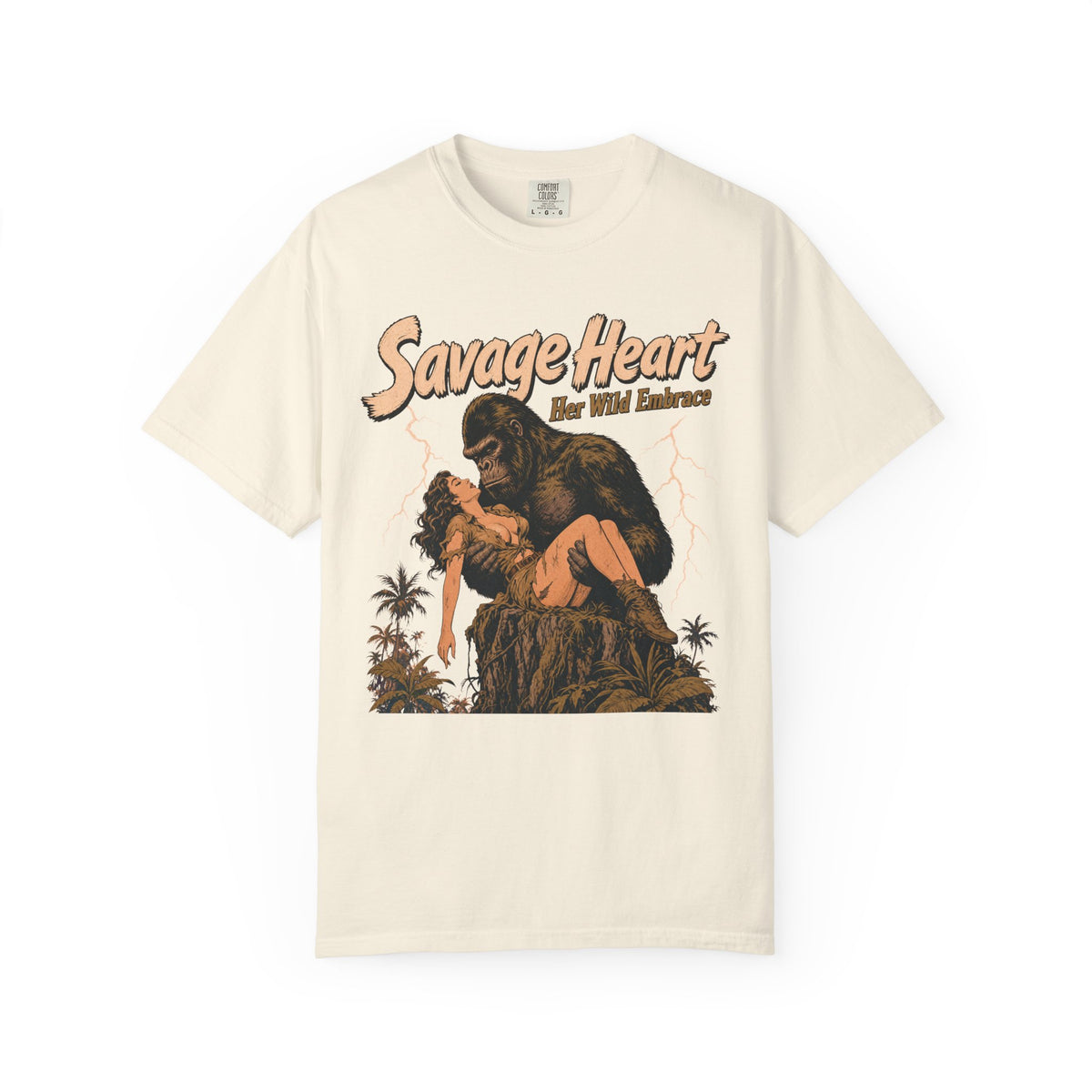 Savage Heart T-shirt in Ivory, front view
