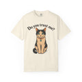 Do You Trust Me Cat T-shirt in Ivory, front view