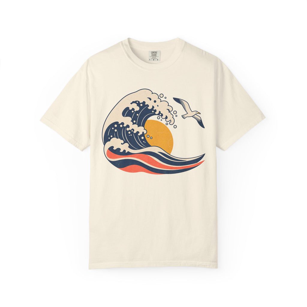 Great Wave T-shirt in Ivory, front view