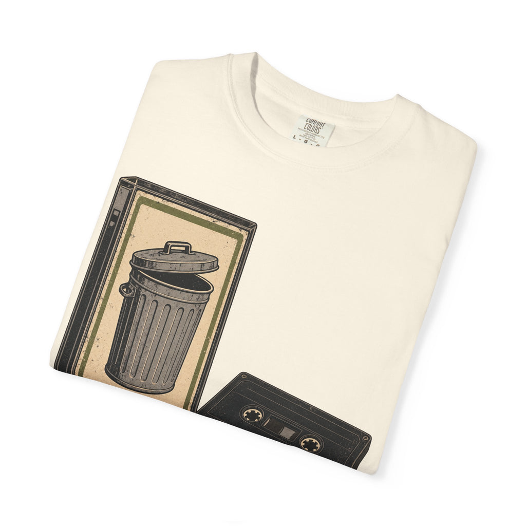 Cassette Tape T-shirt in Ivory, folded view