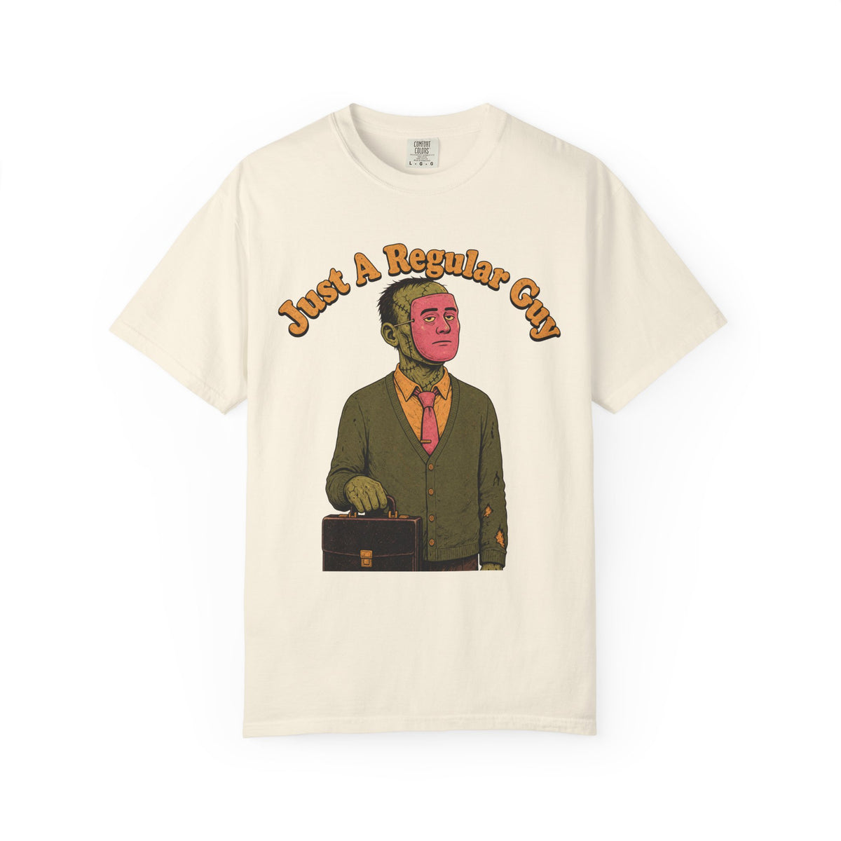 Just A Regular Guy T-shirt in Ivory, front view