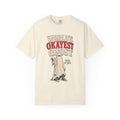 World's Okayest Ghost T-shirt in Ivory, front view