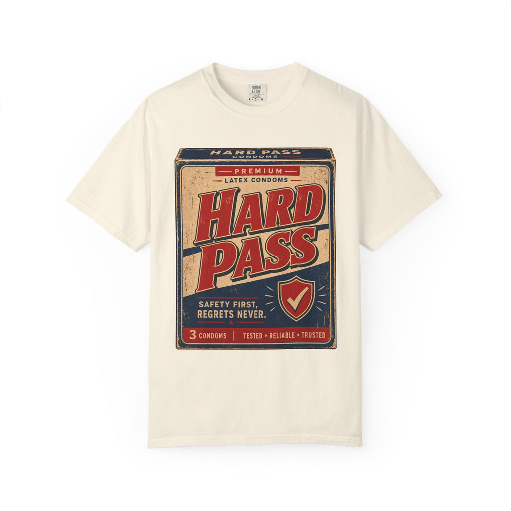 Hard Pass T-shirt in Ivory, front view
