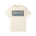 Too Many Kids License Plate T-shirt in Ivory, front view