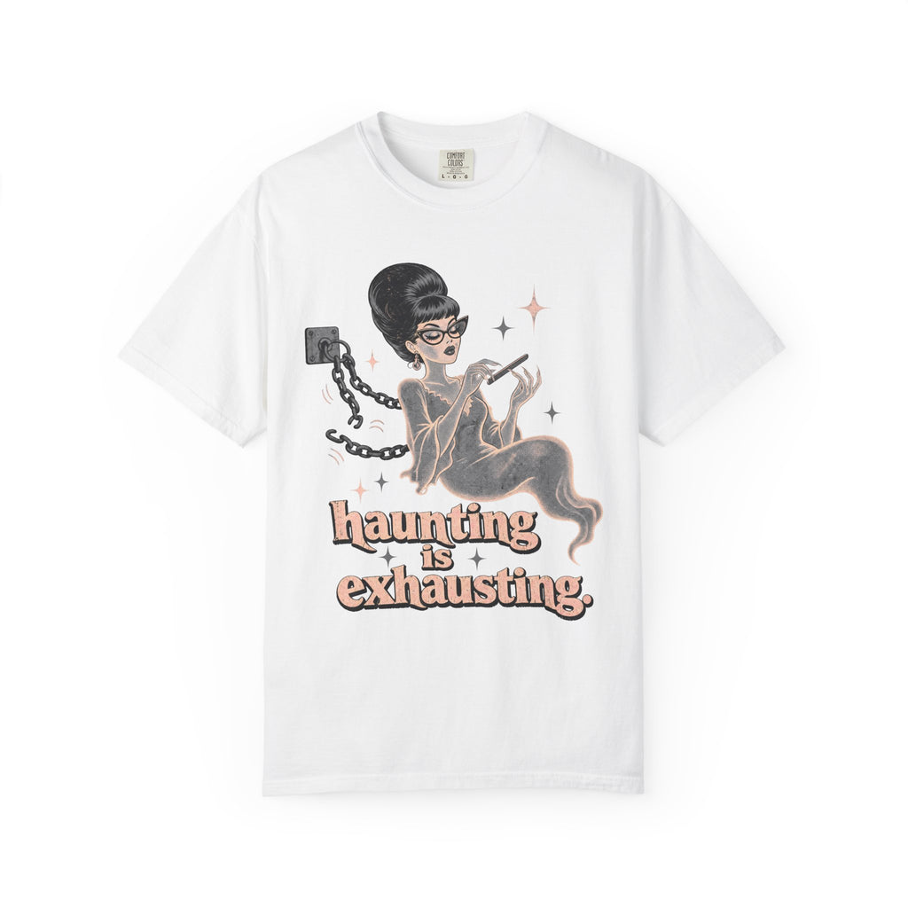 Sarcastic Female Halloween T-shirt in White, front view