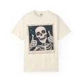 Skeleton Selfie T-shirt in Ivory, front view